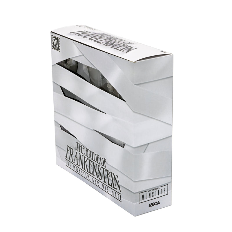NECA Figura de Accion: La novia de Frankenstein - El Mounstro de Frankenstein y Novia 2 Pack Blanco y negro 7 pulgadas