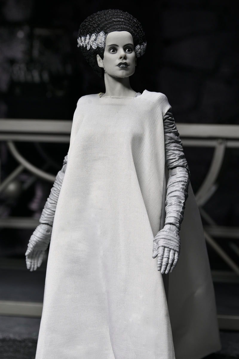 NECA Figura de Accion: La novia de Frankenstein - El Mounstro de Frankenstein y Novia 2 Pack Blanco y negro 7 pulgadas