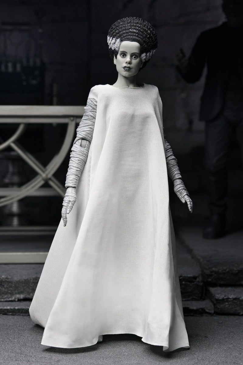NECA Figura de Accion: La novia de Frankenstein - El Mounstro de Frankenstein y Novia 2 Pack Blanco y negro 7 pulgadas