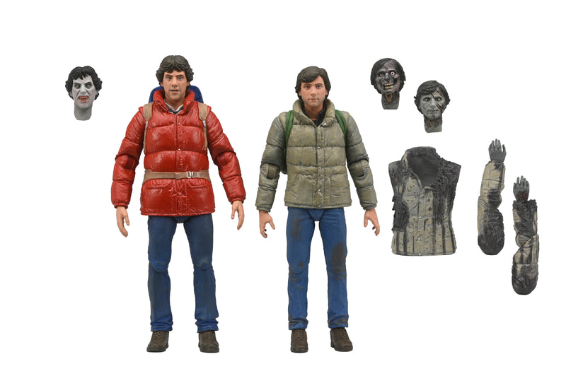 NECA Figura de Accion: Hombre Lobo Americano en Londres - Jack y David 2 Pack 7 Pulgadas