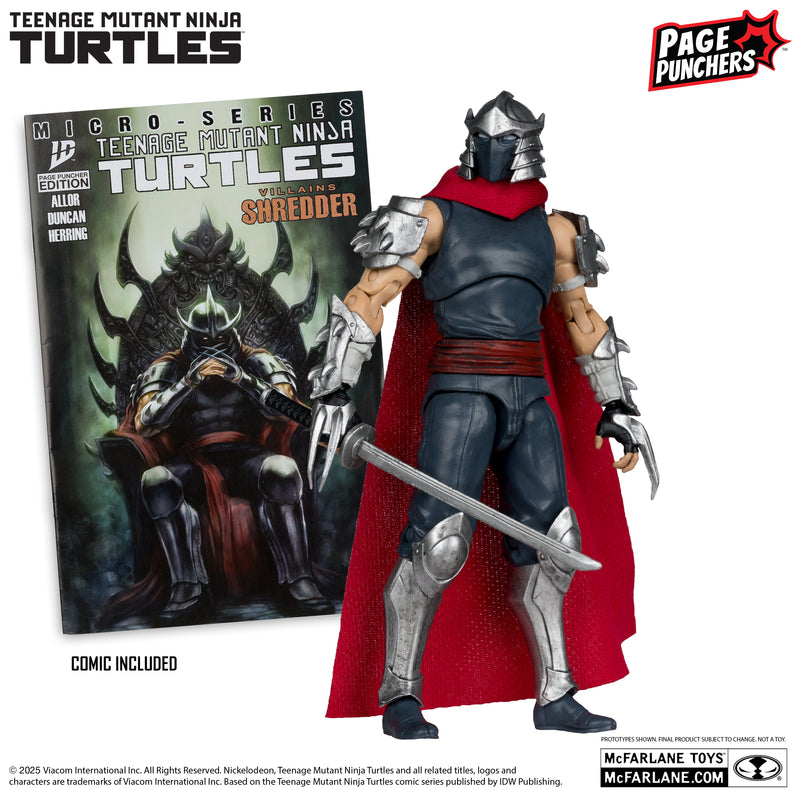 Mcfarlane Page Punchers: Tmnt Tortugas Ninja - Shredder Con Comic 5 Pulgadas