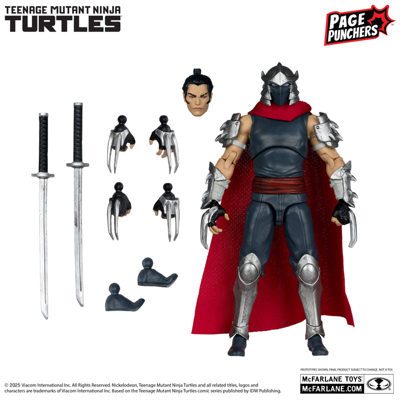Mcfarlane Page Punchers: Tmnt Tortugas Ninja - Shredder Con Comic 5 Pulgadas