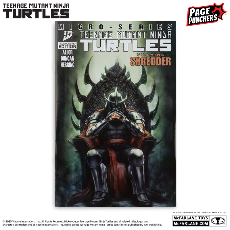 Mcfarlane Page Punchers: Tmnt Tortugas Ninja - Shredder Con Comic 5 Pulgadas