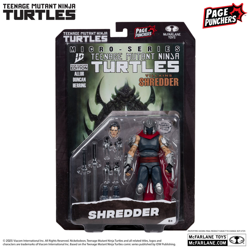 Mcfarlane Page Punchers: Tmnt Tortugas Ninja - Shredder Con Comic 5 Pulgadas