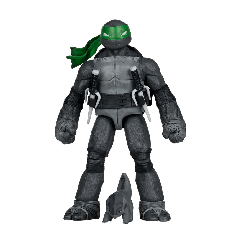 Mcfarlane Figure With Comic: Tmnt Tortugas Ninja - Raphael Black White & Green Variant 5 Pulgadas