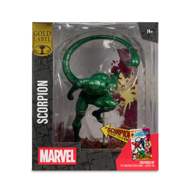 Mcfarlane Marvel Collection: Amazing Spider-Man Num 318 - Scorpion Metallic Gold Label Escala 1/10