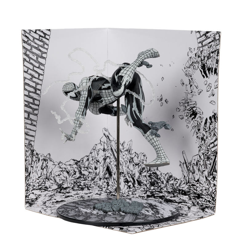 Mcfarlane Marvel Collection: Amazing Spider-Man Num 318 - Spider-Man Line Art Gold Label Escala 1/10