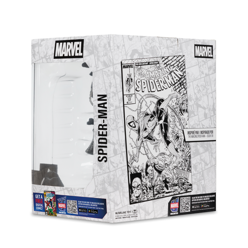 Mcfarlane Marvel Collection: Amazing Spider-Man Num 318 - Spider-Man Line Art Gold Label Escala 1/10