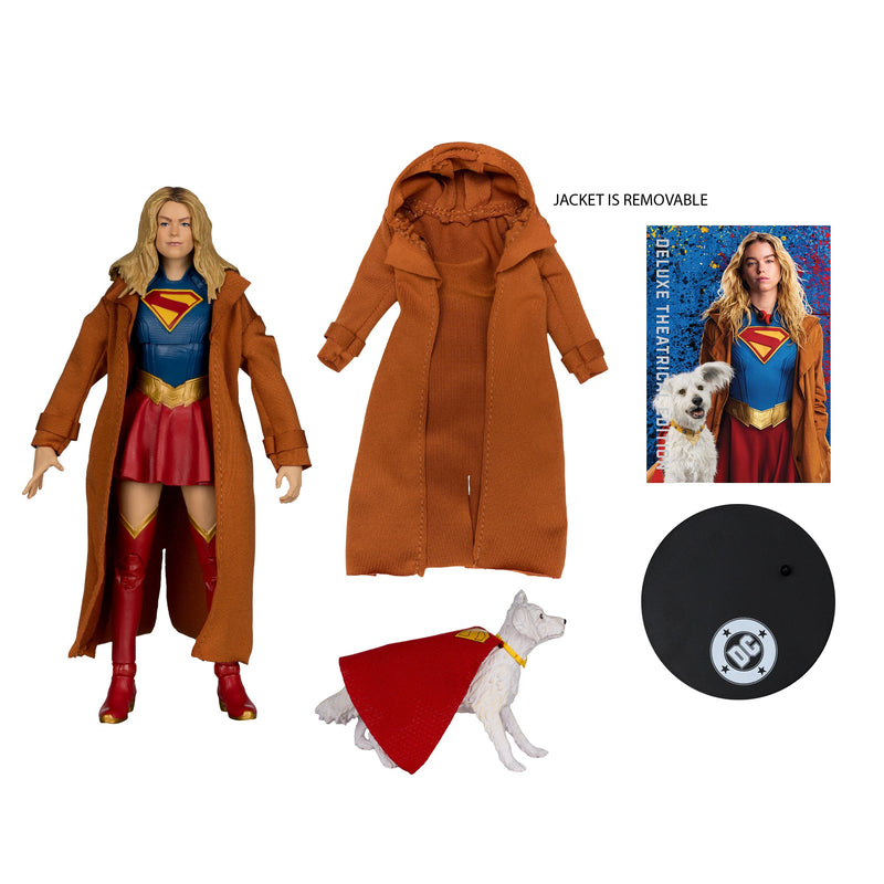 Mcfarlane Dc Theatrical Deluxe: Superman Movie 2025 - Supergirl Borracha Con Krypto Gold Label 7 Pulgadas