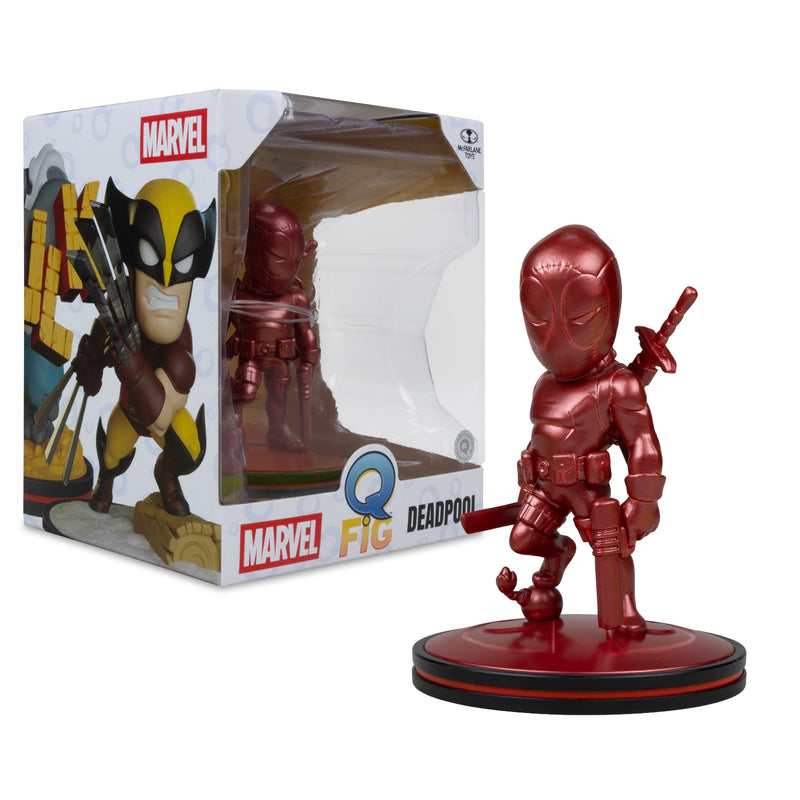 Mcfarlane Q-Fig Collectible: Marvel Wave 1 - Deadpool Metallic
