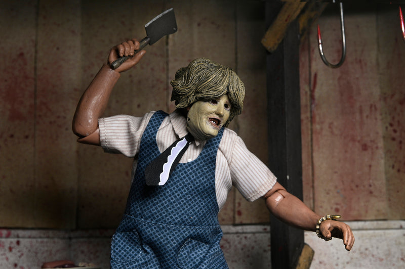 NECA Figura de Accion Vestida: La masacre de Texas - Leatherface con mascara de anciana 8 Pulgadas