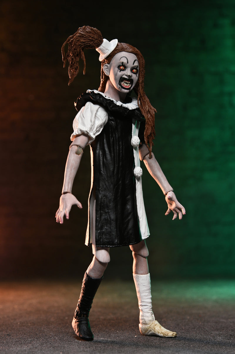 NECA Figura de Accion Ultimate: Terrifier 2 - Art the Clown y Little Pale Girl 2 Pack 7 Pulgadas