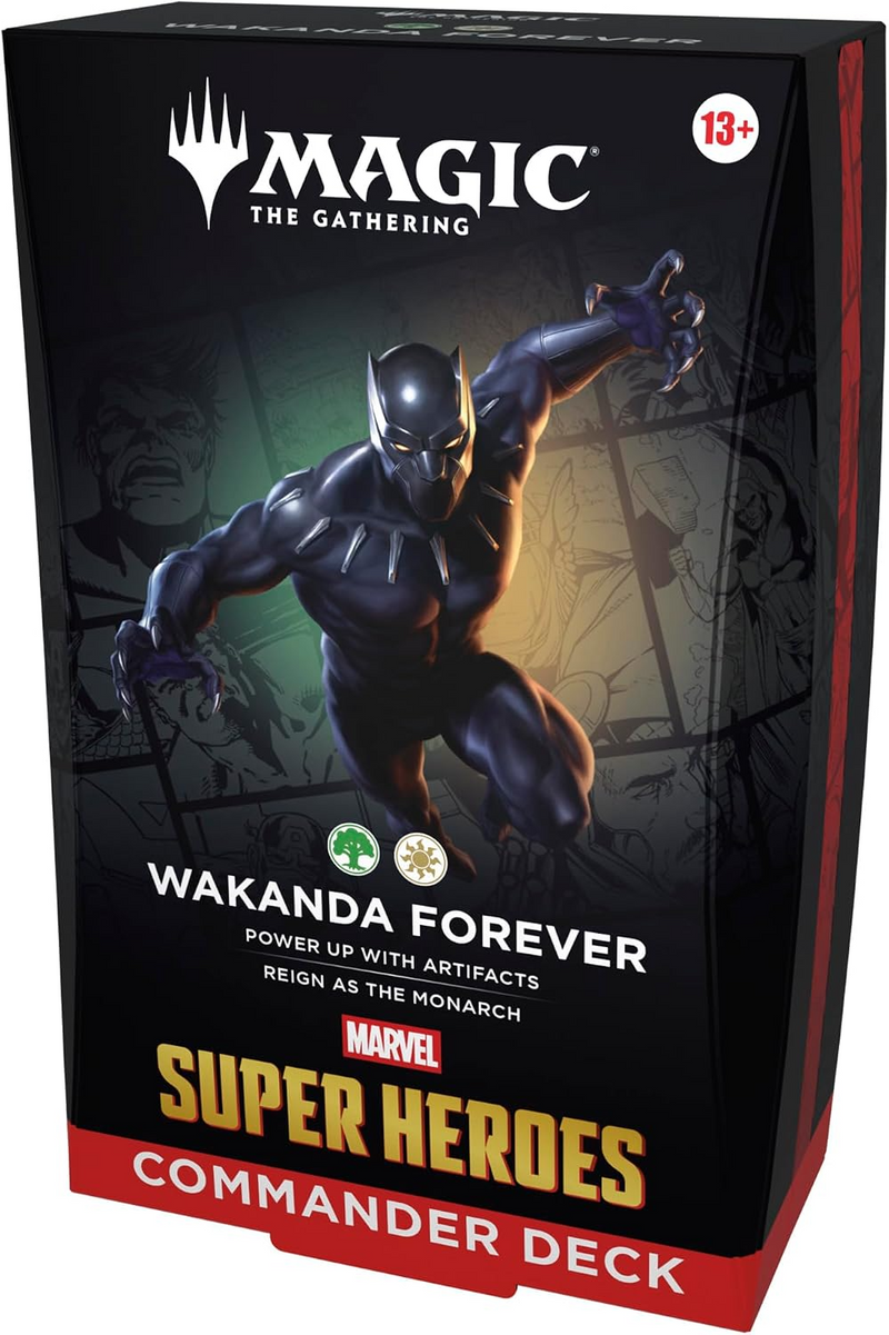 Magic The Gathering: Marvel Super Heroes - Commander Deck Wakanda Forever en Ingles