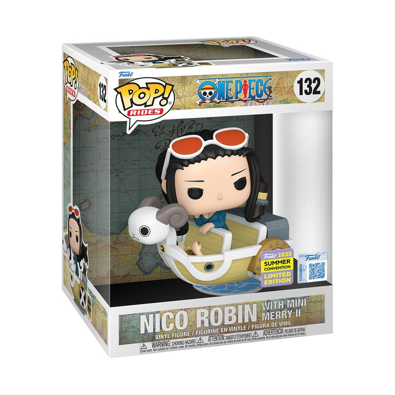 Funko Pop Ride Deluxe: One Piece - Nico Robin con Mini Merry II Exclusivo