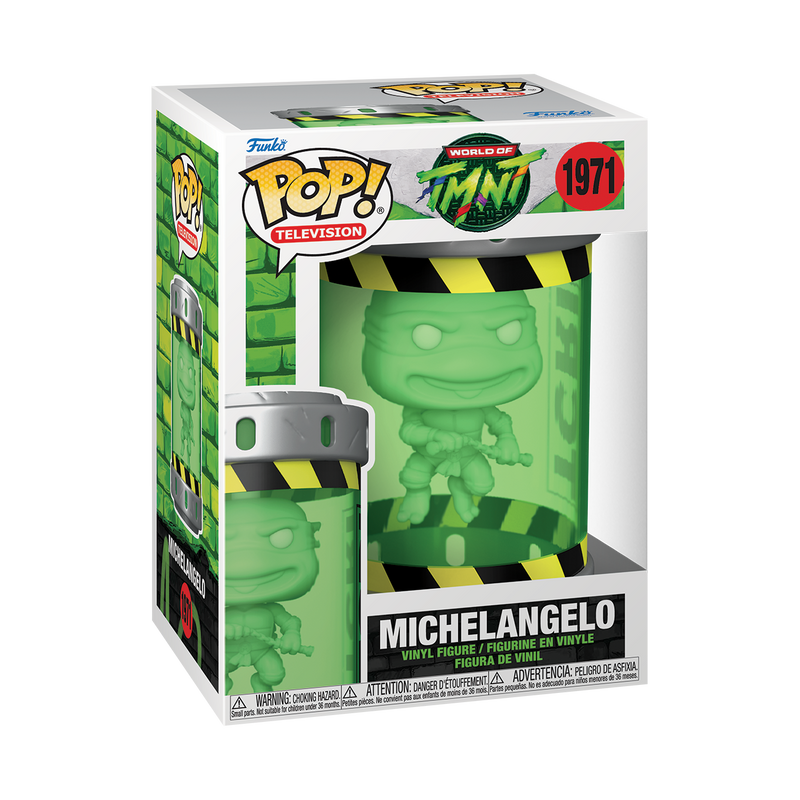 Funko Pop TV: TMNT Tortugas Ninja - Michelangelo frasco de mutageno Glow