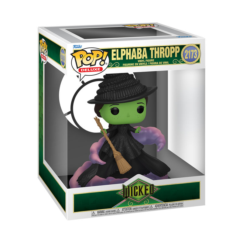 Funko Pop Deluxe: Wicked - Elphaba volando con escoba