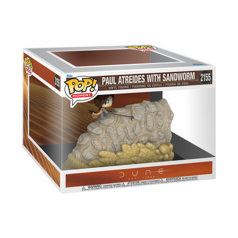 Funko Pop Moment: Dune 3 - Paul Atreides con Gusano de Arena