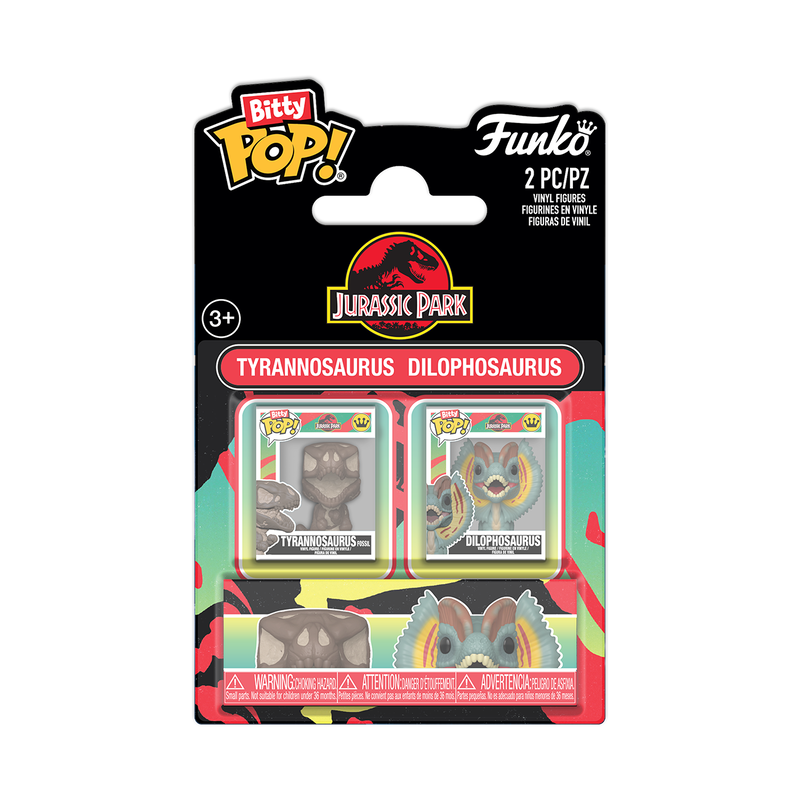Funko Bitty Pop: Jurassic Park - T Rex con Dilo 2 Pack