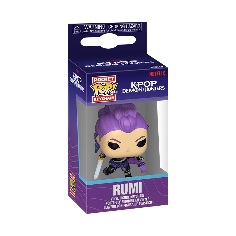 Funko Pop Keychains: K-Pop Demon Hunters - Rumi traje de batalla