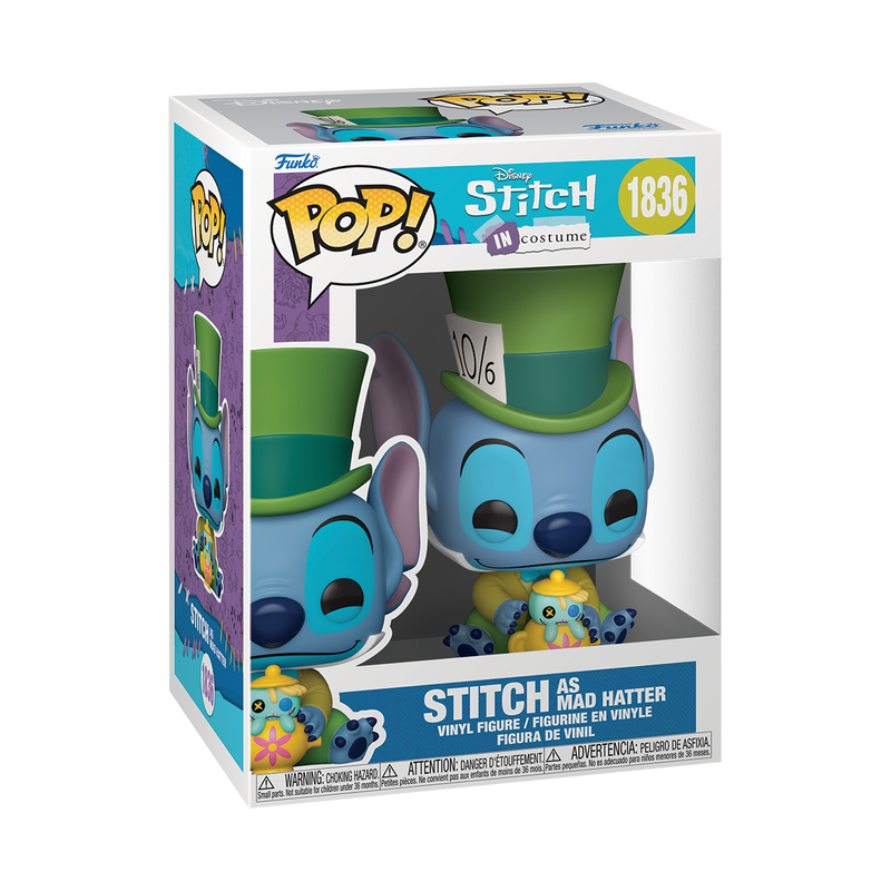 Funko Pop Disney: Lilo y Stitch - Stitch como Sombrerero Loco