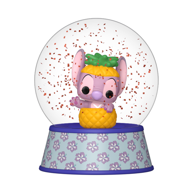 Funko Mini Glitter Globe: Disney Lilo Y Stitch - Angel en Piña