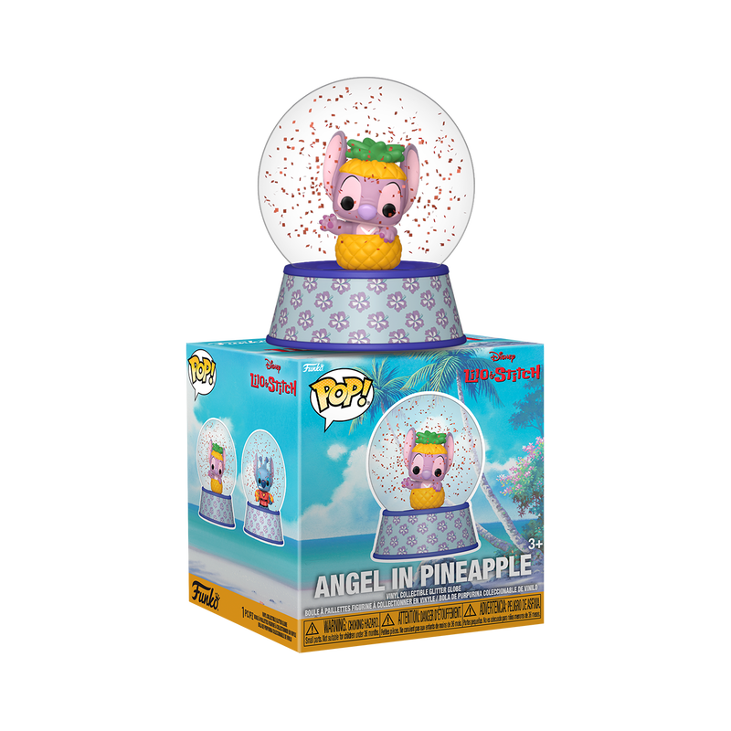 Funko Mini Glitter Globe: Disney Lilo Y Stitch - Angel en Piña