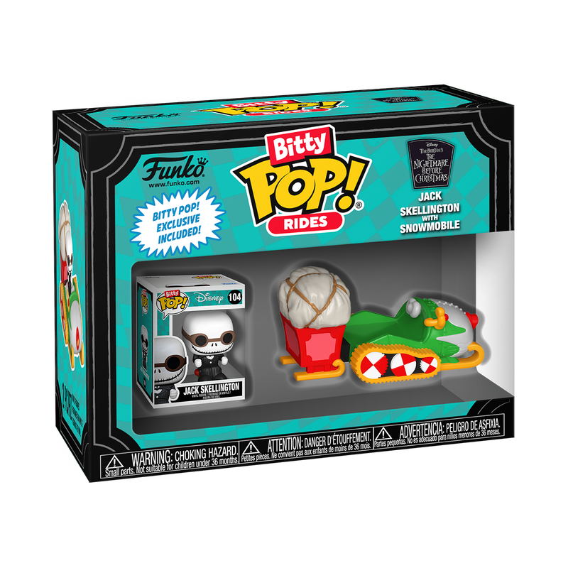 Funko Bitty Pop Rides: Disney Mundo De Jack - Jack Con Snowmobile