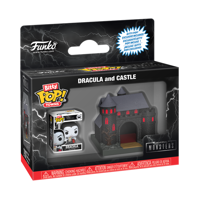 Funko Bitty Pop Town: Universal Monsters - Castillo con Dracula