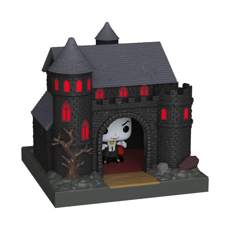 Funko Bitty Pop Town: Universal Monsters - Castillo con Dracula