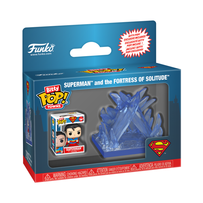 Funko Bitty Pop Town: DC Superman - Fortaleza de la Soledad y Superman