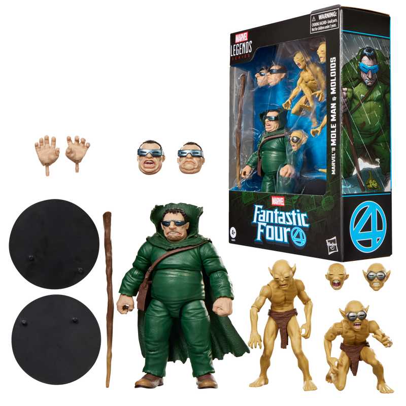 Marvel Legends Series: Comics Los 4 Fantasticos - Hombre Topo Y Topoides 3 Pack