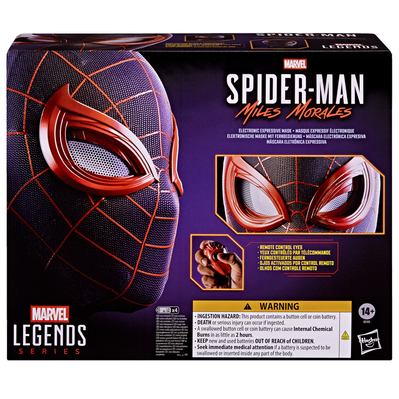 Marvel Legends Series: Spider-Man 2 Game - Miles Morales Mascara Electronica Premium