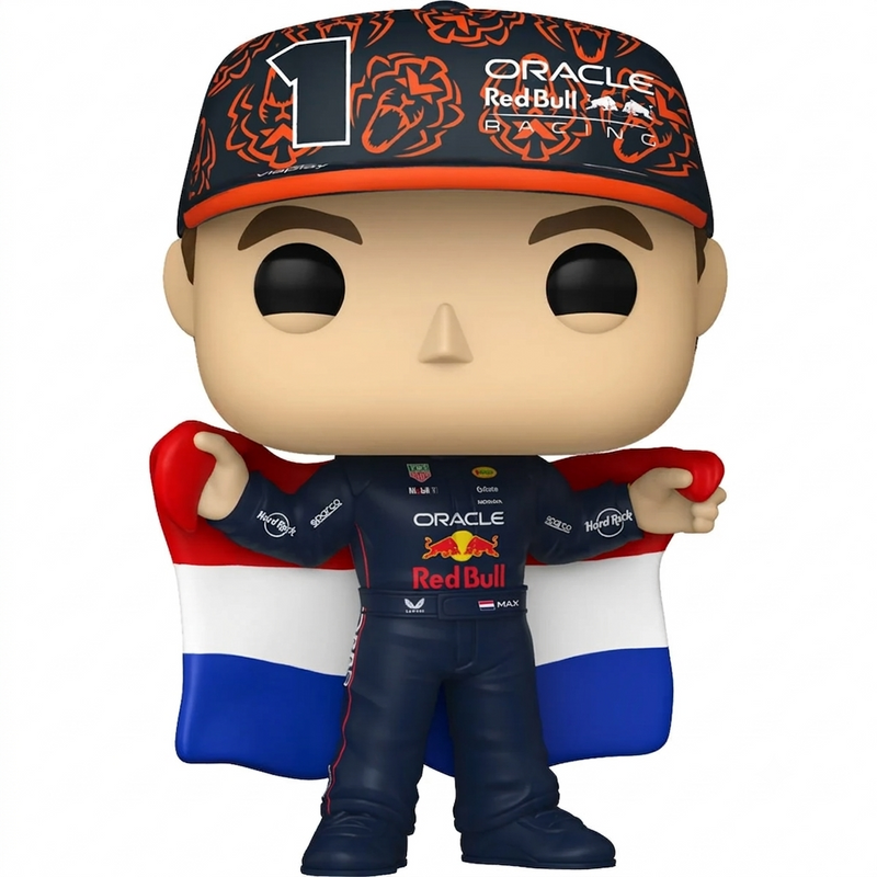 Funko Pop Racing: Red Bull - Max Verstappen con bandera Exclusivo