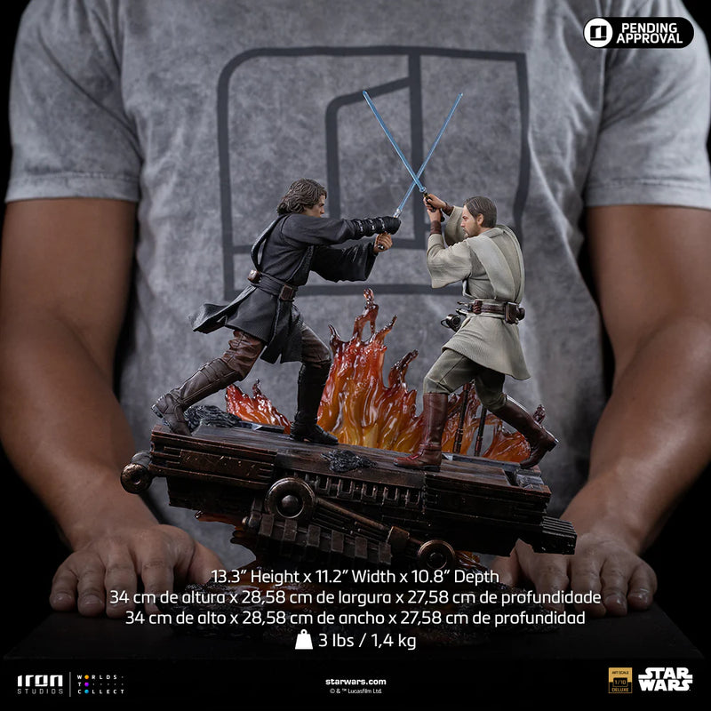 IRON Studios: Star Wars La venganza de los Sith - Anakin vs Obi Wan Escala de Arte 1/10