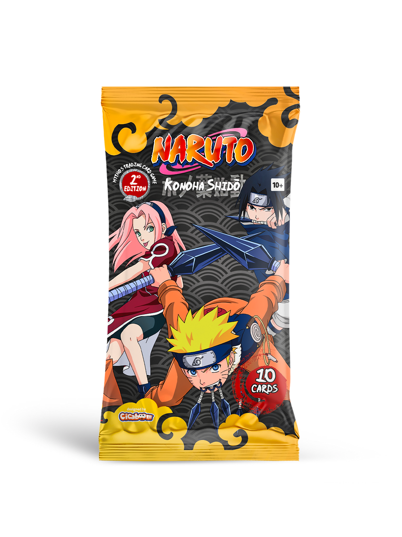 Naruto Mythos TCG: Konoha Shido Set 1 Edicion 2 - Booster Pack En Ingles