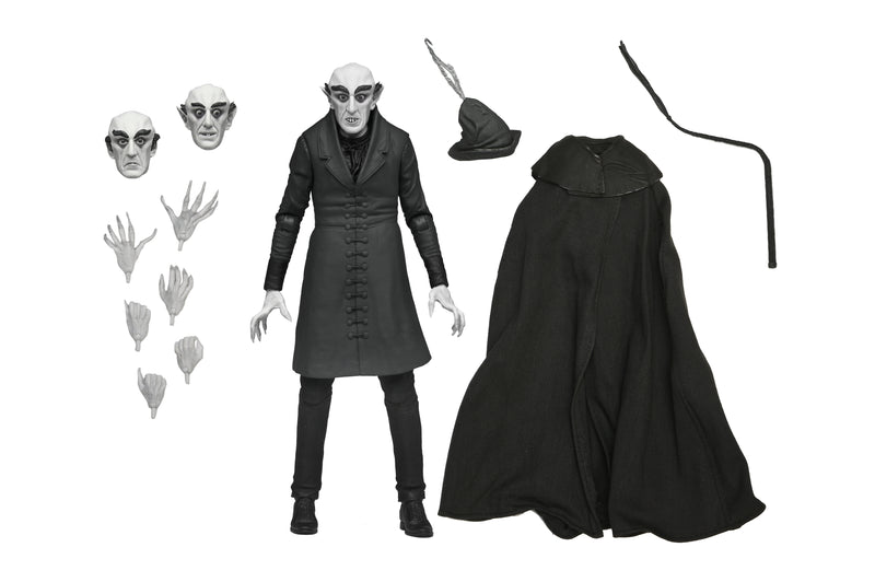 NECA Figura de Accion Ultimate: Nosferatu - Conde Orlok Blanco y Negro 7 pulgadas