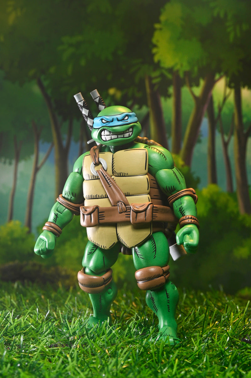 NECA Figura de Accion Ultimate: TMNT x Usagi Yojimbo - Leonardo 7 Pulgadas
