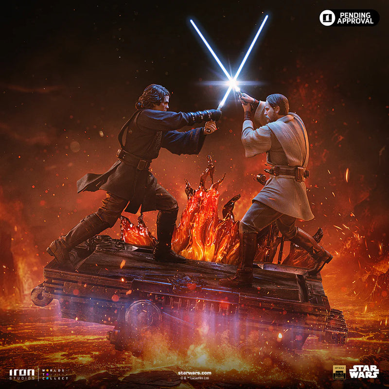IRON Studios: Star Wars La venganza de los Sith - Anakin vs Obi Wan Escala de Arte 1/10