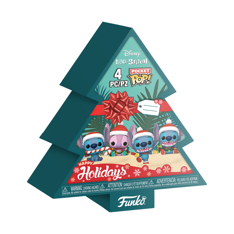 Funko Pocket Pop: Disney Stitch Holiday - Tree box 4 Box