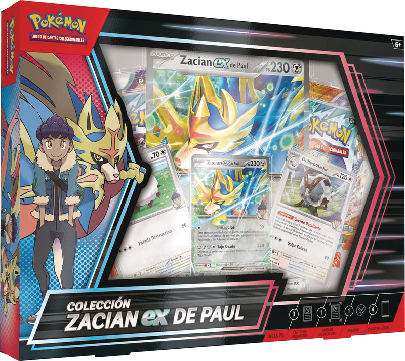 Pokemon TCG Escarlata y Purpura: Hop y Zacian Ex Box En Español