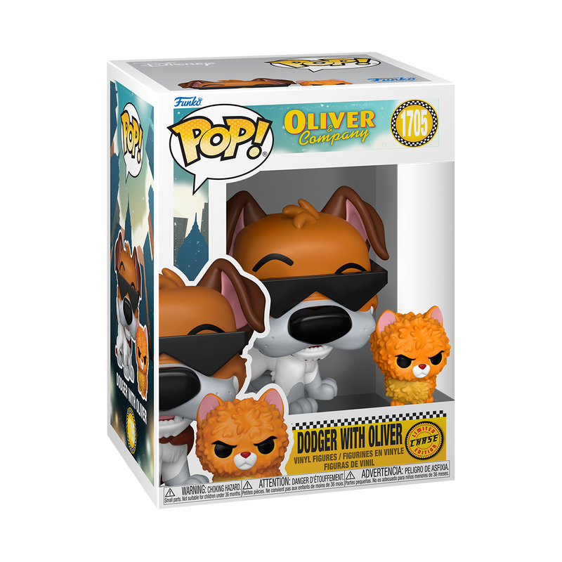 Funko Pop & Buddy: Disney Oliver y su Pandilla - Dodger con Oliver