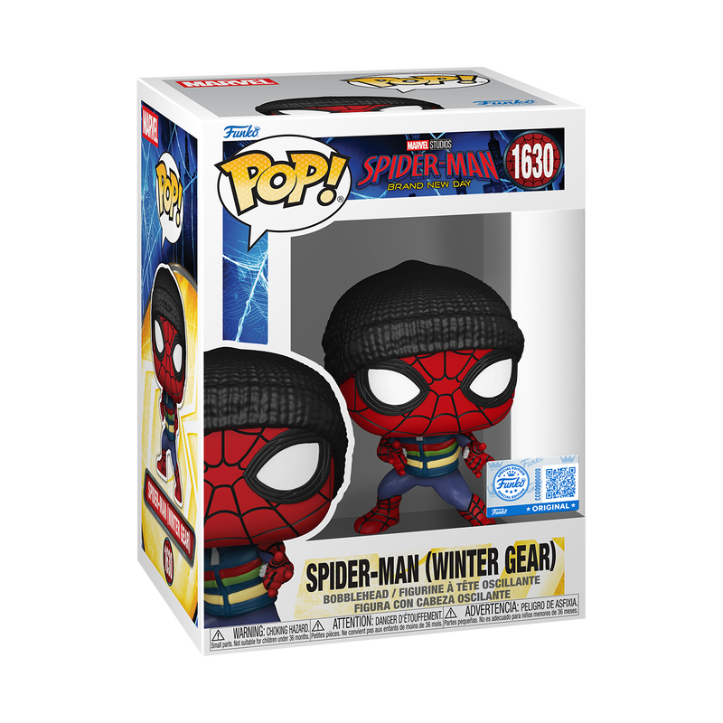 Funko Pop Marvel: Spider-Man Brand New Day - Spider Man Traje de invierno Exclusivo