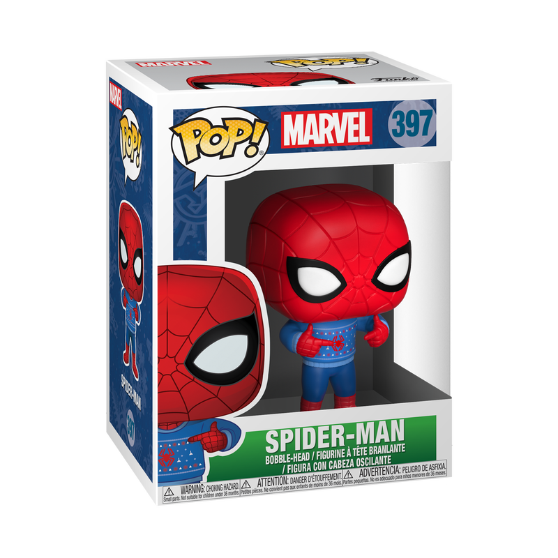 Funko Pop Marvel: Holiday - Spider-Man con Sueter feo
