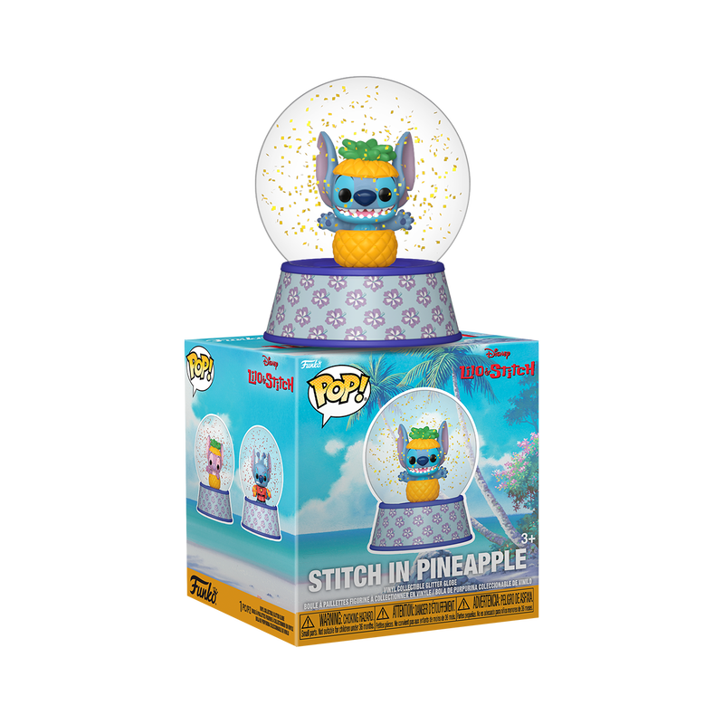 Funko Mini Glitter Globe: Disney Lilo Y Stitch - Stitch en Piña