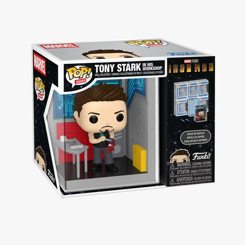 Funko Pop Nooks: Marvel - Taller de Tony Stark Separador De Libro