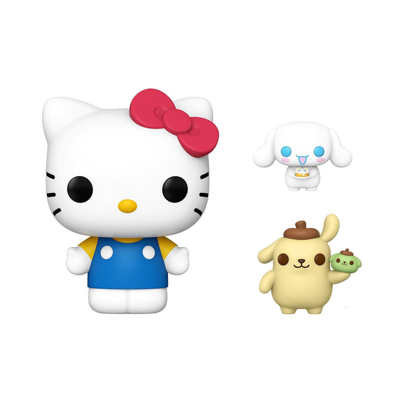 Funko Pop jumbo y Buddies: Hello Kitty - Hello Kitty, Cinnamoroll y Pompompurin 3 Pack