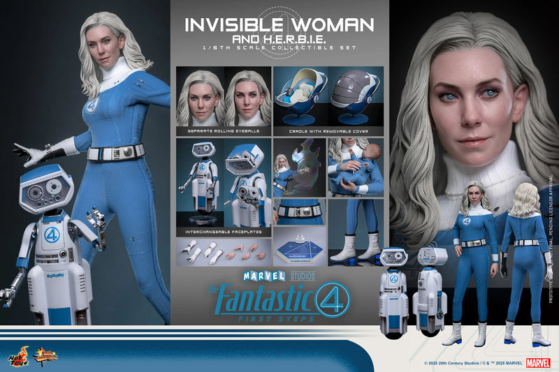 Hot Toys Movie Masterpiece Series: Marvel Los 4 Fantasticos - Mujer Invisible Deluxe Escala 1/6