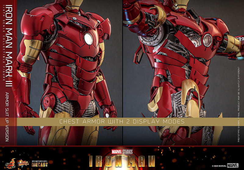 Hot Toys Movie Masterpiece Series Diecast: Marvel Iron Man - Iron Man Mark III Escala 1/6