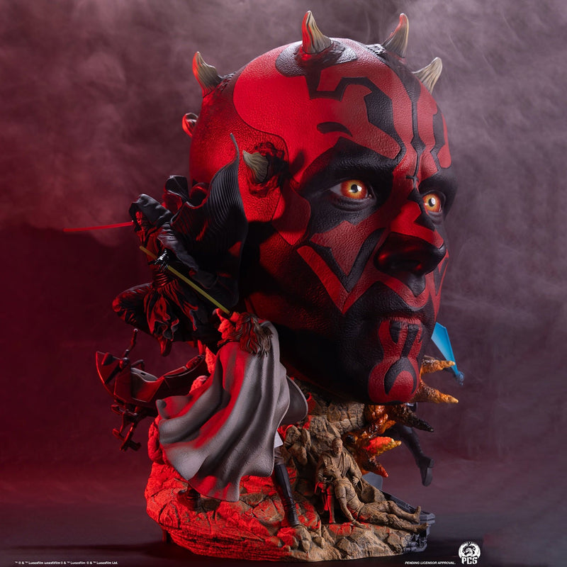 PCS Bust Fine Art Series: Start Wars La Amenaza Fantasma - Darth Maul 14 Pulgadas