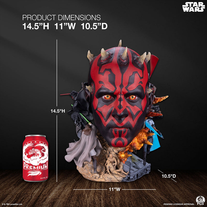 PCS Bust Fine Art Series: Start Wars La Amenaza Fantasma - Darth Maul 14 Pulgadas